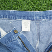 Load image into Gallery viewer, Carhartt Carpenter Workwear Medium Wash Denim Blue Jort Shorts - 38”