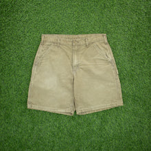 Load image into Gallery viewer, Carhartt Carpenter Workwear Khaki Green Shorts - 33”