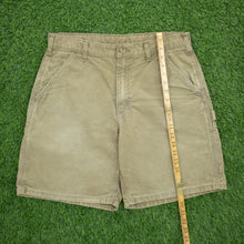 Load image into Gallery viewer, Carhartt Carpenter Workwear Khaki Green Shorts - 33”