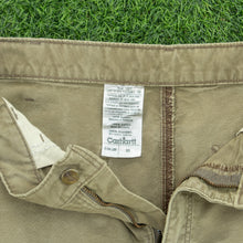 Load image into Gallery viewer, Carhartt Carpenter Workwear Khaki Green Shorts - 33”