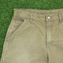 Load image into Gallery viewer, Carhartt Carpenter Workwear Khaki Green Shorts - 33”
