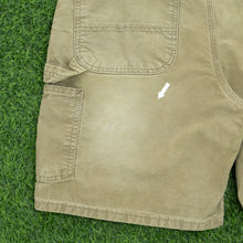 Load image into Gallery viewer, Carhartt Carpenter Workwear Khaki Green Shorts - 33”