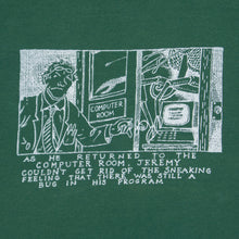 Load image into Gallery viewer, Bug In The Program ‘As He Returned To The Computer Room, Jeremy…’ Screen Stars Joke Graphic Single Stitch T-Shirt - L