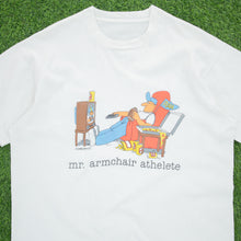 Load image into Gallery viewer, (1988) Mr Armchair Athlete Jim Benton Cartoon Joke Graphic Single Stitch T-Shirt - XL