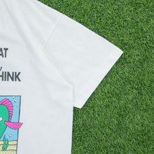 Load image into Gallery viewer, (1993) Drink Like A Fish Rein Designs ‘To Be A Great Fisherman You Have To Think Like A Fish, Or, Is It Drink Like A Fish?’ Screen Stars Joke Graphic Single Stitch T-Shirt - M/L
