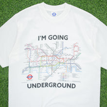 Load image into Gallery viewer, (1998) I’m Going Underground Official London Underground Regional Transport Railroads Map Graphic T-Shirt - L/XL