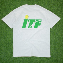 Load image into Gallery viewer, ITF International Tennis Federation Logo Double Sided Graphic Deadstock Screen Stars Single Stitch T-Shirt - XL