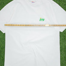 Load image into Gallery viewer, ITF International Tennis Federation Logo Double Sided Graphic Deadstock Hanes Single Stitch T-Shirt - XL