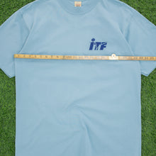 Load image into Gallery viewer, (1998) ITF Men’s Circuit International Tennis Federation Logo Double Sided Graphic Deadstock JERZEES T-Shirt - XL