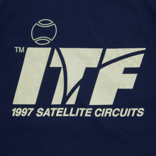 Load image into Gallery viewer, (1997) ITF Satellite Circuits International Tennis Federation Logo Double Sided Graphic Deadstock JERZEES T-Shirt - L/XL