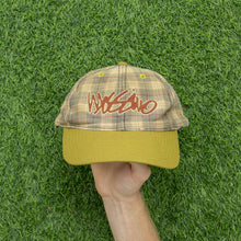 Load image into Gallery viewer, Mossimo Cursive Embroidered Plaid Wool Blend Twill Two Tone 6-Panel Snapback Cap - One Size