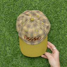 Load image into Gallery viewer, Mossimo Cursive Embroidered Plaid Wool Blend Twill Two Tone 6-Panel Snapback Cap - One Size