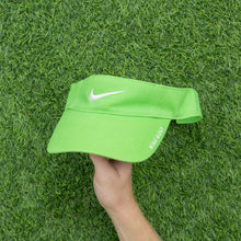 Load image into Gallery viewer, 2008 Nike Golf Swoosh Spell Out Embroidered Two Tone Green Visor Cap - One Size (S/M)