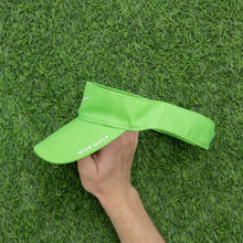 Load image into Gallery viewer, 2008 Nike Golf Swoosh Spell Out Embroidered Two Tone Green Visor Cap - One Size (S/M)