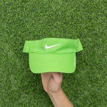 Load image into Gallery viewer, 2008 Nike Golf Swoosh Spell Out Embroidered Two Tone Green Visor Cap - One Size (S/M)