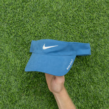 Load image into Gallery viewer, 2008 Nike Golf Swoosh Spell Out Embroidered Two Tone Blue Visor Cap - One Size (S/M)