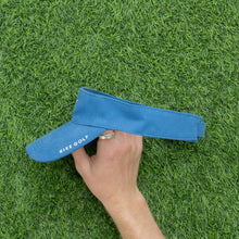 Load image into Gallery viewer, 2008 Nike Golf Swoosh Spell Out Embroidered Two Tone Blue Visor Cap - One Size (S/M)