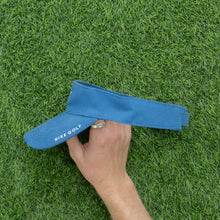 Load image into Gallery viewer, 2008 Nike Golf Swoosh Spell Out Embroidered Two Tone Blue Visor Cap - One Size (S/M)