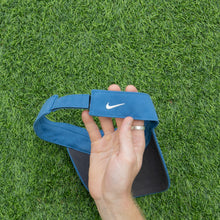 Load image into Gallery viewer, 2008 Nike Golf Swoosh Spell Out Embroidered Two Tone Blue Visor Cap - One Size (S/M)