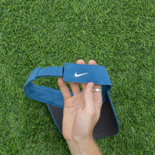 Load image into Gallery viewer, 2008 Nike Golf Swoosh Spell Out Embroidered Two Tone Blue Visor Cap - One Size (S/M)