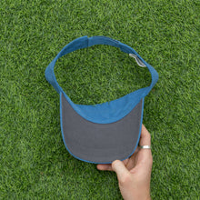 Load image into Gallery viewer, 2008 Nike Golf Swoosh Spell Out Embroidered Two Tone Blue Visor Cap - One Size (S/M)