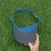 Load image into Gallery viewer, 2008 Nike Golf Swoosh Spell Out Embroidered Two Tone Blue Visor Cap - One Size (S/M)