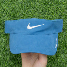 Load image into Gallery viewer, 2008 Nike Golf Swoosh Spell Out Embroidered Two Tone Blue Visor Cap - One Size (S/M)