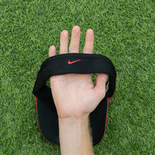 Load image into Gallery viewer, 2003 Nike Dri-Fit Small Swoosh Embroidered Two Tone Red Elastic Fitted Visor Cap - One Size