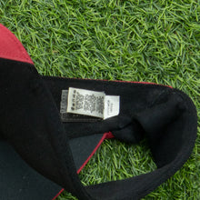 Load image into Gallery viewer, 2003 Nike Dri-Fit Small Swoosh Embroidered Two Tone Red Elastic Fitted Visor Cap - One Size