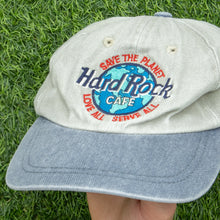 Load image into Gallery viewer, Hard Rock Cafe Memphis Save The Planet Love All Serve All Corduroy Denim Two Tone 6-Panel Snapback Cap - One Size