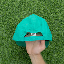 Load image into Gallery viewer, 1993 Nike 3D Swoosh Logo Embroidered Turquoise Green Purple Nylon SnapBack Cap - One Size