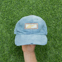 Load image into Gallery viewer, Reebok Large Box Logo Spell Out Embroidered Distressed Corduroy 6-Panel Cap - One Size