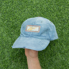 Load image into Gallery viewer, Reebok Large Box Logo Spell Out Embroidered Distressed Corduroy 6-Panel Cap - One Size
