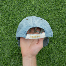 Load image into Gallery viewer, Reebok Large Box Logo Spell Out Embroidered Distressed Corduroy 6-Panel Cap - One Size