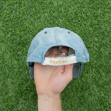Load image into Gallery viewer, Reebok Large Box Logo Spell Out Embroidered Distressed Corduroy 6-Panel Cap - One Size