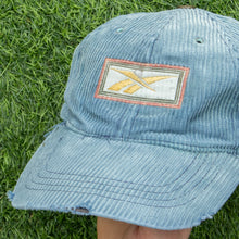 Load image into Gallery viewer, Reebok Large Box Logo Spell Out Embroidered Distressed Corduroy 6-Panel Cap - One Size