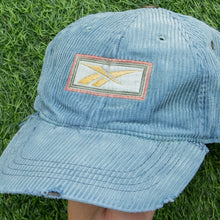 Load image into Gallery viewer, Reebok Large Box Logo Spell Out Embroidered Distressed Corduroy 6-Panel Cap - One Size