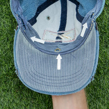 Load image into Gallery viewer, Reebok Large Box Logo Spell Out Embroidered Distressed Corduroy 6-Panel Cap - One Size