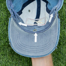 Load image into Gallery viewer, Reebok Large Box Logo Spell Out Embroidered Distressed Corduroy 6-Panel Cap - One Size