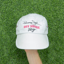 Load image into Gallery viewer, Panama Jack Off Shore Racing S-12 Boat White Long Brim 5-Panel Fitted Cap - One Size