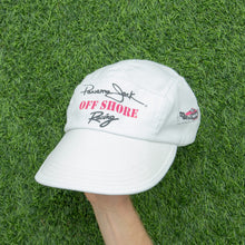 Load image into Gallery viewer, Panama Jack Off Shore Racing S-12 Boat White Long Brim 5-Panel Fitted Cap - One Size