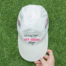 Load image into Gallery viewer, Panama Jack Off Shore Racing S-12 Boat White Long Brim 5-Panel Fitted Cap - One Size
