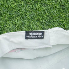 Load image into Gallery viewer, Panama Jack Off Shore Racing S-12 Boat White Long Brim 5-Panel Fitted Cap - One Size