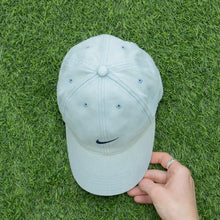 Load image into Gallery viewer, 2002 Nike Small Swoosh Embroidered Baby Blue Two Tone 6-Panel Snapback Cap - One Size (S)
