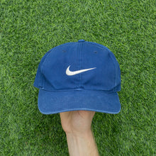 Load image into Gallery viewer, 1997 Nike Swoosh Embroidered Navy Two Tone 6-Panel Snapback Cap - One Size