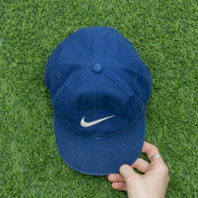 Load image into Gallery viewer, 1997 Nike Swoosh Embroidered Navy Two Tone 6-Panel Snapback Cap - One Size