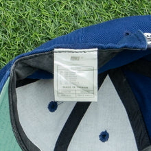 Load image into Gallery viewer, 1997 Nike Swoosh Embroidered Navy Two Tone 6-Panel Snapback Cap - One Size