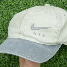 Load image into Gallery viewer, 1996 Nike Air Spell Out Swoosh Embroidered Canvas Two Tone 6-Panel Cap - One Size