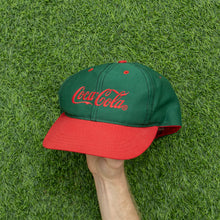 Load image into Gallery viewer, Coca Cola Embroidered Beverage Promotional Two Tone 6-Panel Snapback Cap - One Size