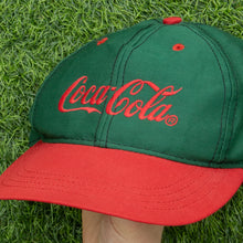 Load image into Gallery viewer, Coca Cola Embroidered Beverage Promotional Two Tone 6-Panel Snapback Cap - One Size